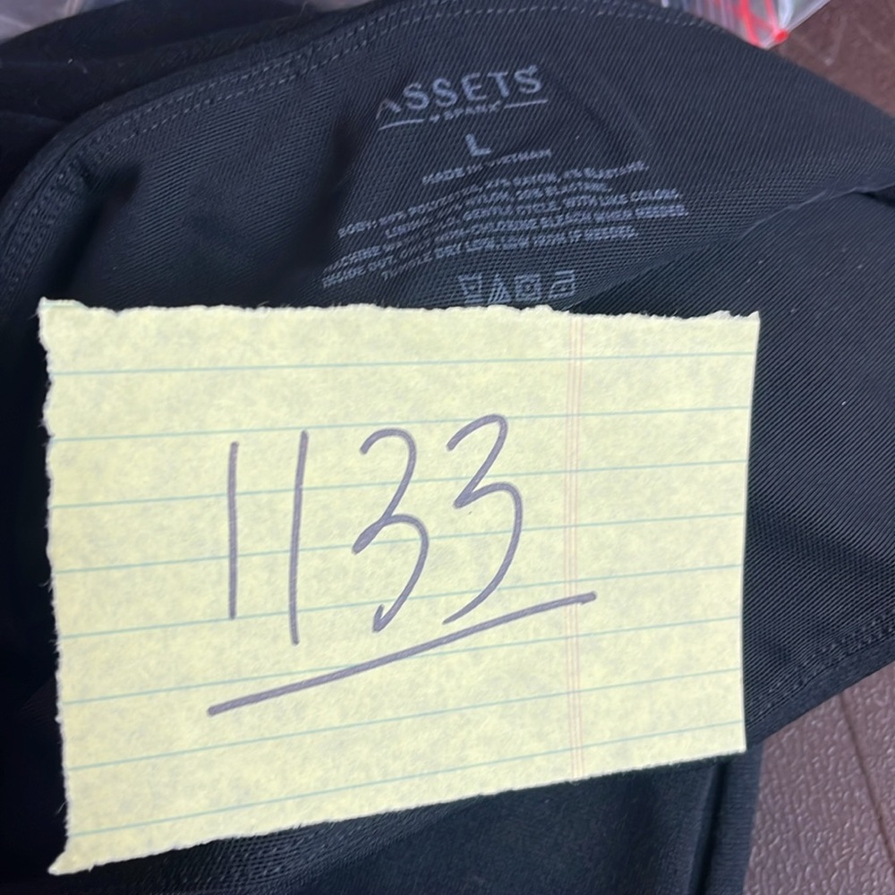 Assets By Spanx Solid Black Front Center Leg Seam… - image 6